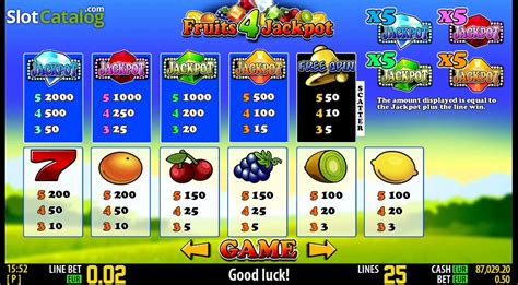 Fruits 4 Jackpot Slot Grátis