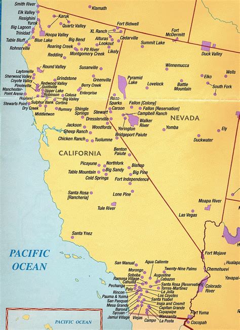 Indian casino na califórnia mapa