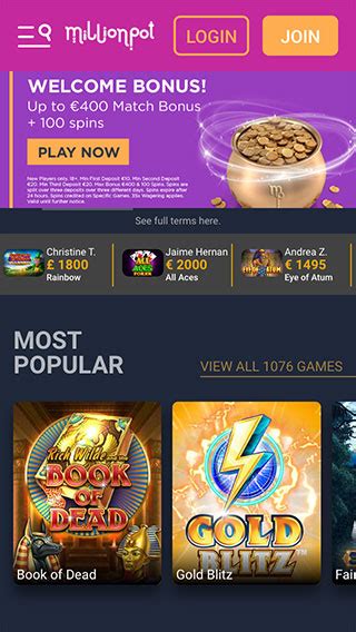 Millionpot casino mobile