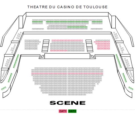 Plano de la salle de espetáculo du casino barriere toulouse